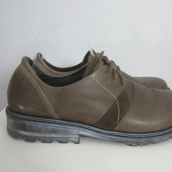 NAOT Mens 13 - 13.5 Lindi Vintage Fog Leather Hash Suede EU 46 Lace Up $165 main image 8